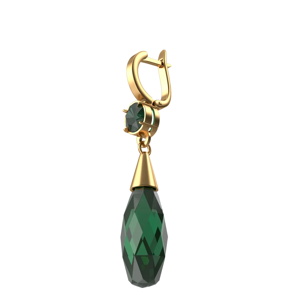 Green Crystal Earring